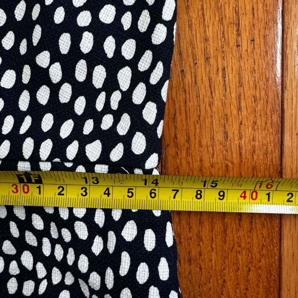 J. Crew Black and White Polka Dot Basketweave Cotton Sheath Dress NWT - Size 4 - Picture 9 of 10